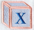 Baby Block Letter X (2 inch)