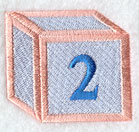 Baby Block Number 2 (2 inch)