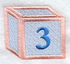 Baby Block Number 3 (2 inch)
