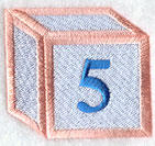 Baby Block Number 5 (2 inch)