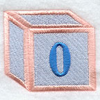 Baby Block Number 0 (2 inch)