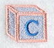 Baby Block Letter C (2 inch)