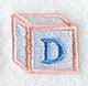 Baby Block Letter D (2 inch)