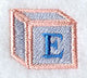 Baby Block Letter E (2 inch)