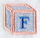 Baby Block Letter F (2 inch)