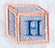 Baby Block Letter H (2 inch)