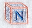 Baby Block Letter N (2 inch)