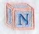 Baby Block Letter N (2 inch)