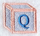 Baby Block Letter Q (2 inch)