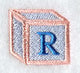 Baby Block Letter R (2 inch)