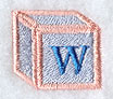 Baby Block Letter W (2 inch)
