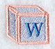 Baby Block Letter W (2 inch)