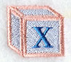Baby Block Letter X (2 inch)