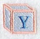 Baby Block Letter Y (2 inch)