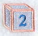 Baby Block Number 2 (2 inch)