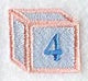 Baby Block Number 4 (2 inch)