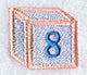 Baby Block Number 8 (2 inch)
