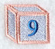 Baby Block Number 9 (2 inch)