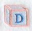 Baby Block Letter D (2 inch)