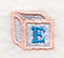 Baby Block Letter E (2 inch)