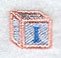 Baby Block Letter I (2 inch)