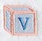 Baby Block Letter V (2 inch)