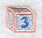 Baby Block Number 3 (2 inch)