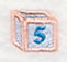 Baby Block Number 5 (2 inch)