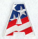 Stars and Stripes Letter A (3 Inch)