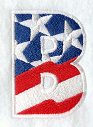Stars and Stripes Letter B (3 Inch)