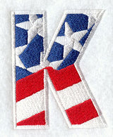 Stars and Stripes Letter K (3 Inch)