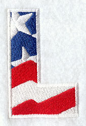 Stars and Stripes Letter L (3 Inch)