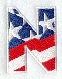 Stars and Stripes Letter N (3 Inch)
