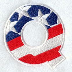 Stars and Stripes Letter Q (3 Inch)