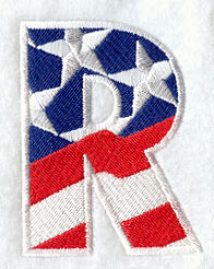 Stars and Stripes Letter R (3 Inch)