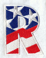 Stars and Stripes Letter R (3 Inch)