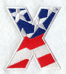 Stars and Stripes Letter X (3 Inch)