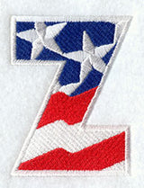 Stars and Stripes Letter Z (3 Inch)