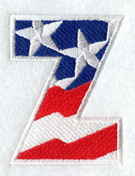 Stars and Stripes Letter Z (3 Inch)
