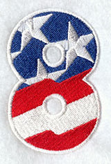Stars and Stripes Number 8 (3 Inch)