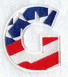 Stars and Stripes Letter G (3 Inch)