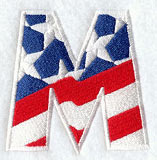 Stars and Stripes Letter M (3 Inch)