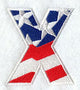Stars and Stripes Letter X (3 Inch)
