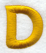 Capital Letter D - 2 inch (Puff Foam)