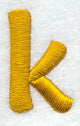 Lower Case Letter k - 2 inch (Puff Foam)
