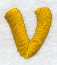 Lower Case Letter v - 2 inch (Puff Foam)