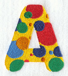 Polka Dot Letter A (3 inch)