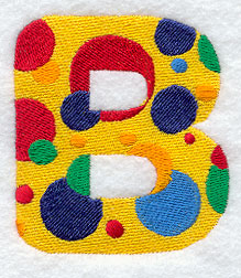 Polka Dot Letter B (3 inch)