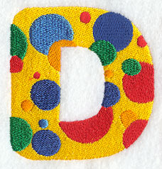 Polka Dot Letter D (3 inch)