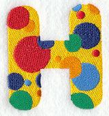 Polka Dot Letter H (3 inch)